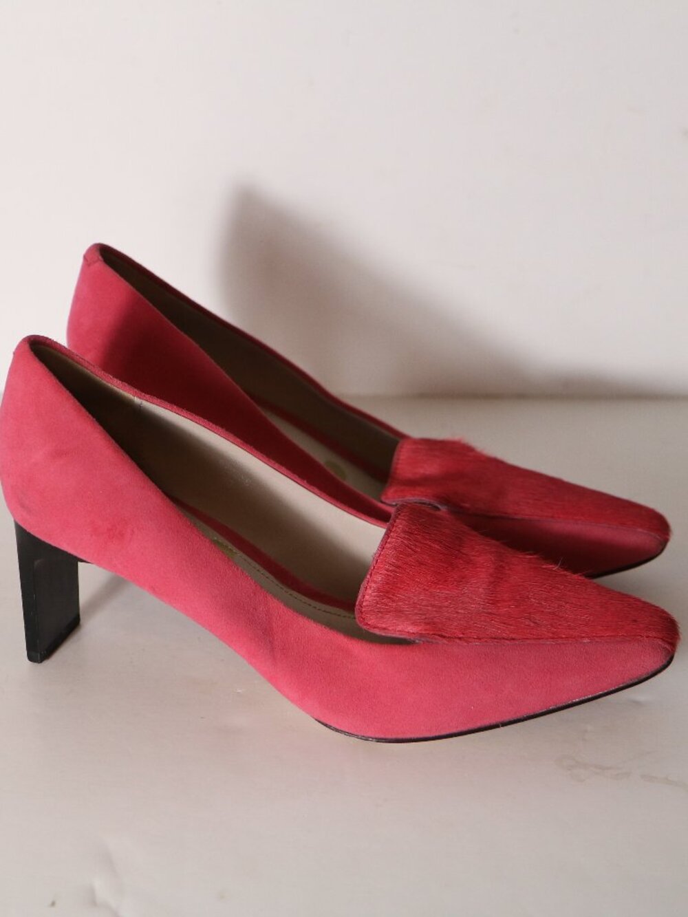 Boden Pink Suede Calf Hair Pointed‎ Toe Pumps Womens 40 US 9 Heels Preppy